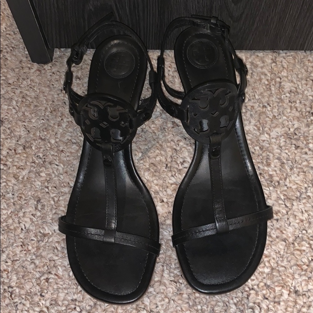 Tory Burch Miller T Strap Wedges